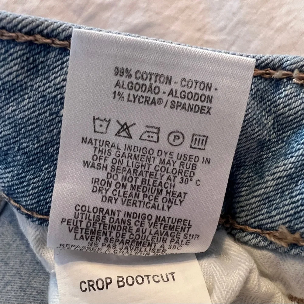Wrap + Weft Cropped Bootcut Jeans  Size 29 NWT